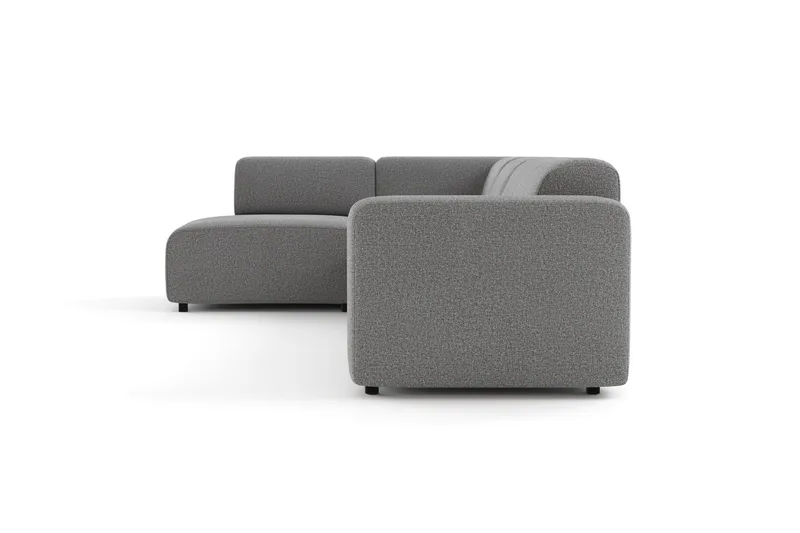 Torvasen 5-istuttava sohva vasemmalla divaanilla, kangas - Harmaa - Huonekalut - Sohva - Divaanisohva