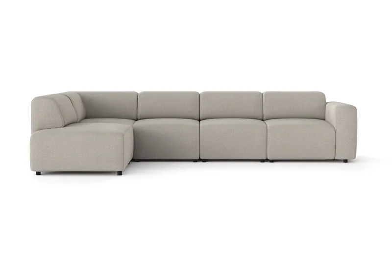 Torvasen 5-istuttava sohva vasemmalla divaanilla, kangas, Vaaleanharmaa