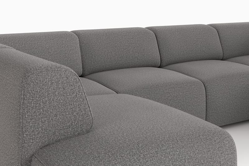 Torvasen 6-istuttava sohva tupladivaanilla, kangas - Harmaa - Huonekalut - Sohva - Divaanisohva