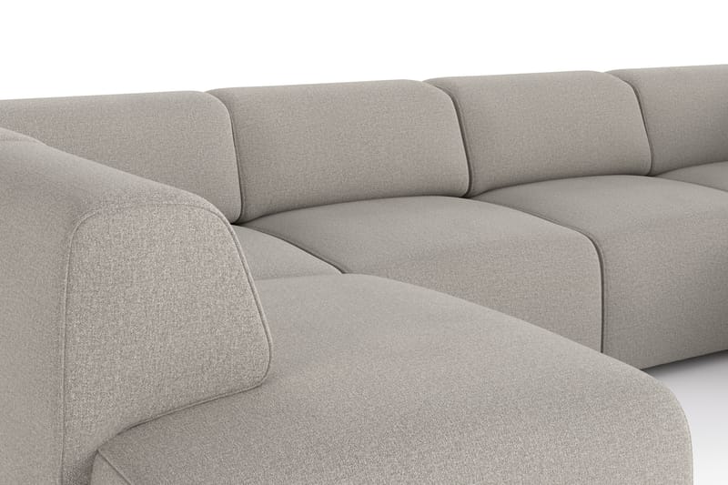 Torvasen 6-istuttava sohva tupladivaanilla, kangas - Vaaleanharmaa - Huonekalut - Sohva - Divaanisohva