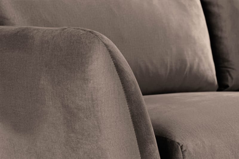 Trend 2-istuttava Samettisohva - Ruskea - Huonekalut - Sohva - 2:n istuttava sohva