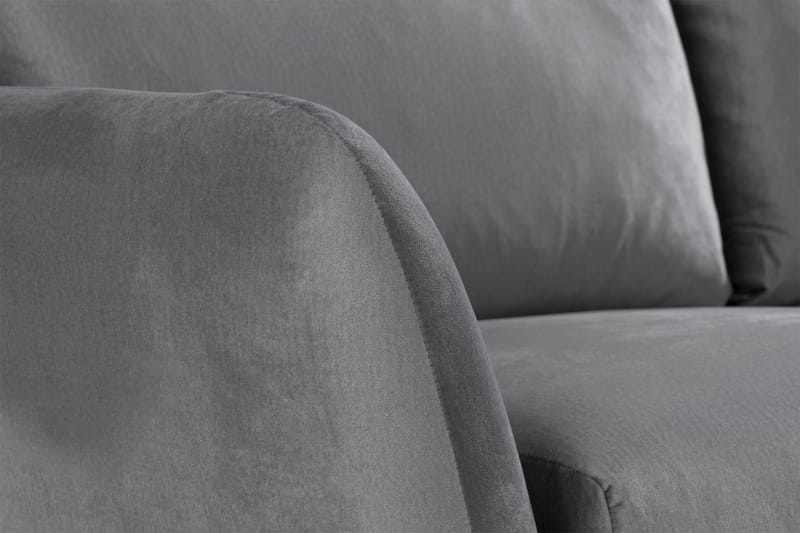 Trend 2-istuttava Samettisohva - Vaaleanharmaa - Huonekalut - Sohva - 2:n istuttava sohva