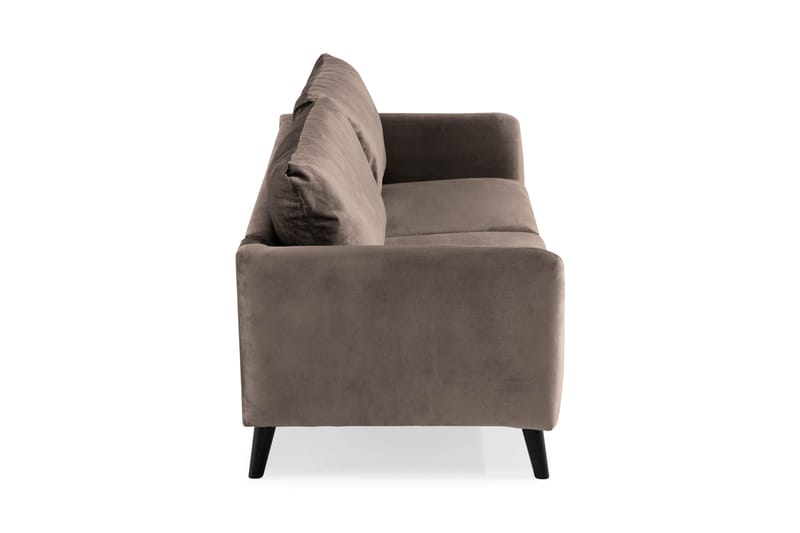 Trend 3-istuttava Samettisohva - Ruskea - Huonekalut - Sohva - 3:n istuttava sohva