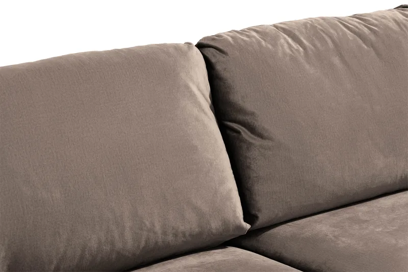 Trend 3-istuttava Samettisohva - Ruskea - Huonekalut - Sohva - 3:n istuttava sohva