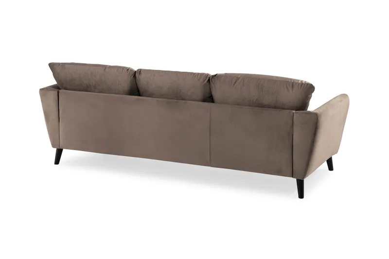 Trend 3-istuttava Samettisohva - Ruskea - Huonekalut - Sohva - 3:n istuttava sohva