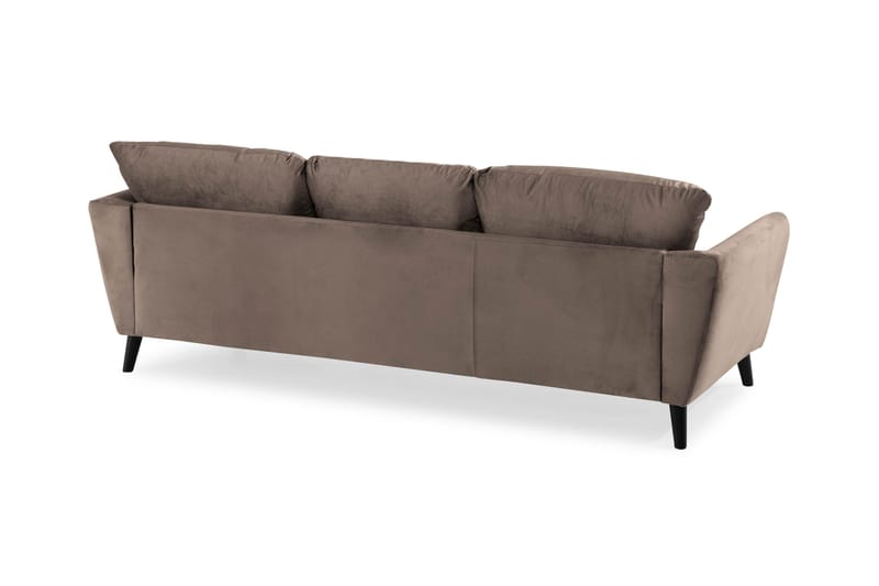 Trend 3-istuttava Samettisohva - Ruskea - Huonekalut - Sohva - 3:n istuttava sohva