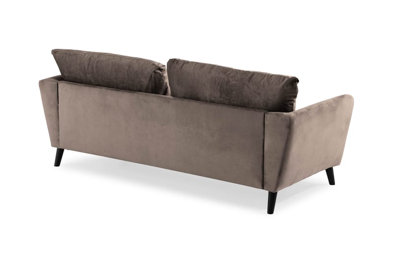 Trend 3-istuttava Samettisohva - Ruskea - Huonekalut - Sohva - 3:n istuttava sohva