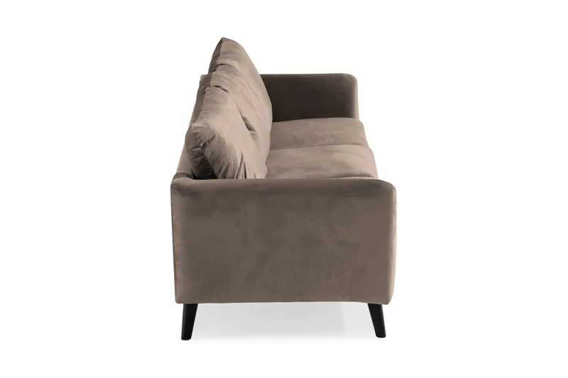 Trend 3-istuttava Samettisohva - Ruskea - Huonekalut - Sohva - 3:n istuttava sohva