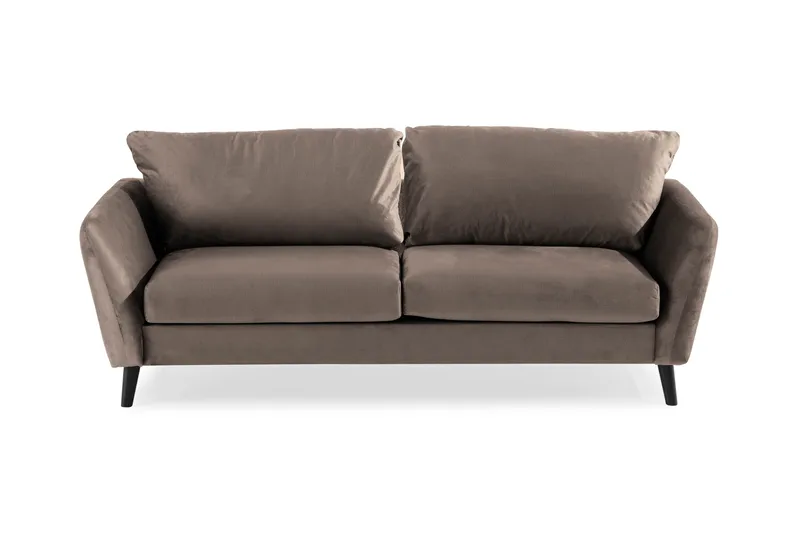 Trend 3-istuttava Samettisohva - Ruskea - Huonekalut - Sohva - 3:n istuttava sohva