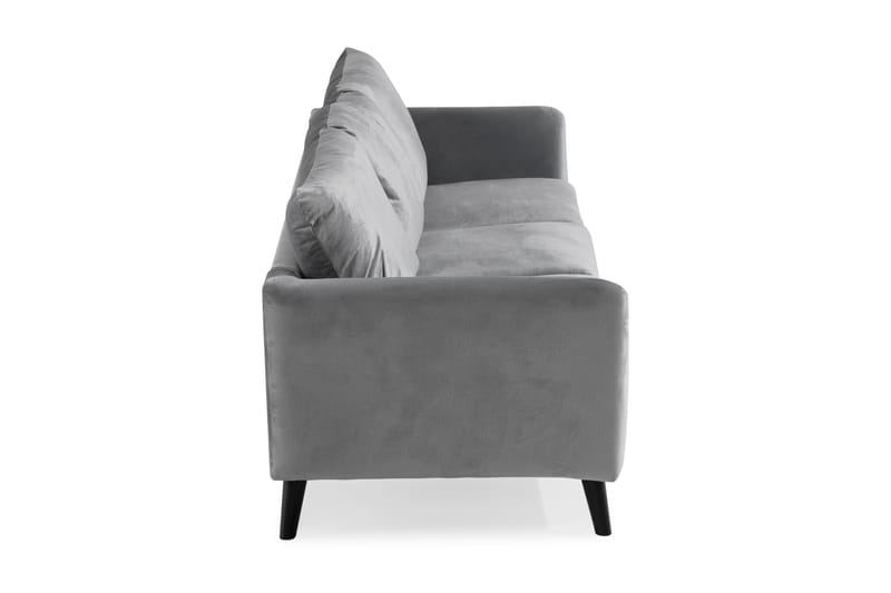 Trend 3-istuttava Samettisohva - Vaaleanharmaa - Huonekalut - Sohva - 3:n istuttava sohva