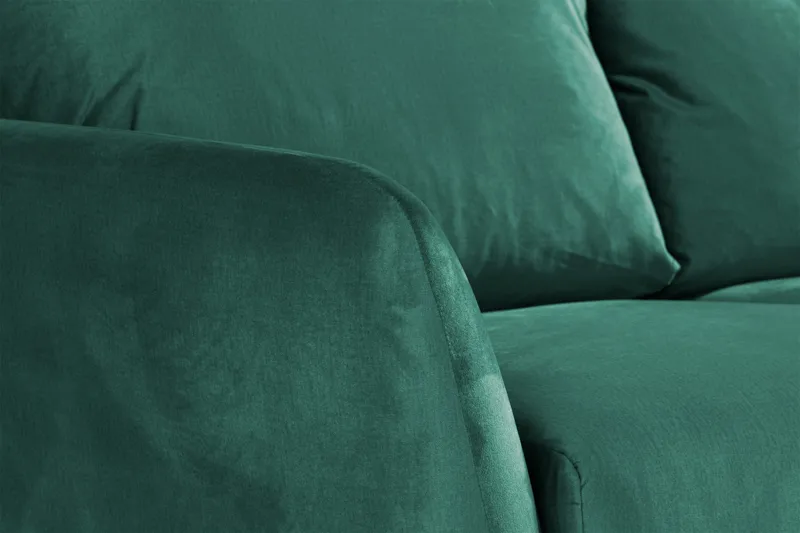 Trend 3-istuttava Samettisohva - Vihreä - Huonekalut - Sohva - 3:n istuttava sohva