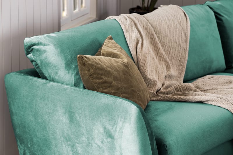 Trend 3-istuttava Samettisohva - Vihreä - Huonekalut - Sohva - 3:n istuttava sohva