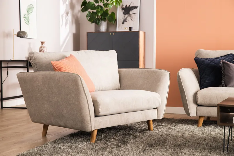 Trend Lyx 2-istuttava Kangassohva - Beige - Huonekalut - Sohva - 2:n istuttava sohva