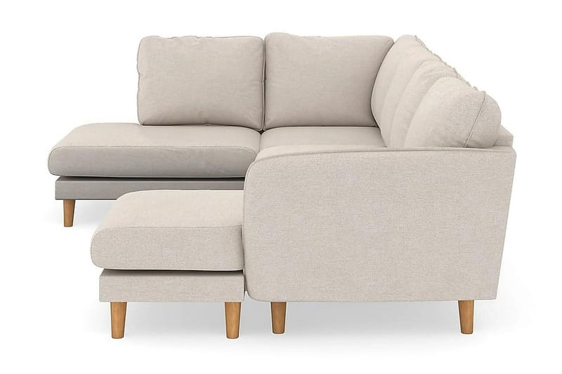 Trend Lyx 4-istuttava Oikeakätinen U-muotoinen Sohva Divaanilla ja Divaanituolilla Kankaalla - Beige - Huonekalut - Sohva - Divaanisohva
