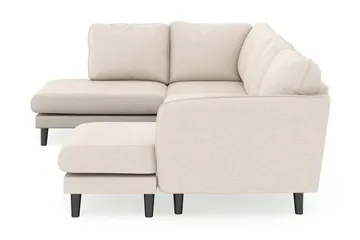 Trend Lyx 4-istuttava Oikeakätinen U-muotoinen Sohva Divaanilla ja Divaanituolilla Kankaalla - Beige - Huonekalut - Sohva - Divaanisohva