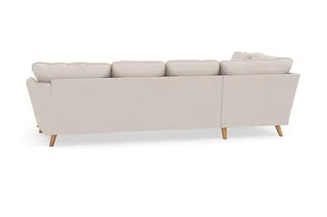 Trend Lyx 4-istuttava Oikeakätinen U-muotoinen Sohva Divaanilla ja Divaanituolilla Kankaalla - Beige - Huonekalut - Sohva - Divaanisohva