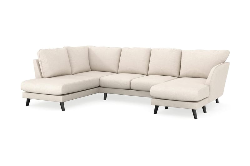 Trend Lyx 4-istuttava Oikeakätinen U-muotoinen Sohva Divaanilla ja Divaanituolilla Kankaalla - Beige - Huonekalut - Sohva - Divaanisohva