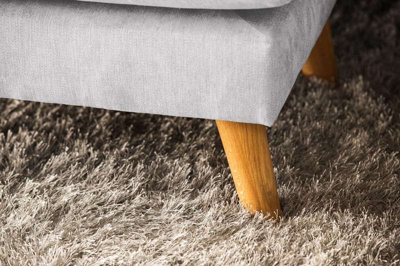 Trend Lyx 4-istuttava Oikeakätinen U-muotoinen Sohva Divaanilla ja Divaanituolilla Kankaalla - Vaaleanharmaa - Huonekalut - Sohva - Divaanisohva