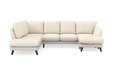 Trend Lyx 4-istuttava Oikeakätinen U-muotoinen Sohva Divaanilla ja Divaanituolilla Manchester-kankaalla - Beige - Huonekalut - Sohva - Divaanisohva