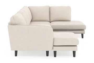 Trend Lyx 4-istuttava Vasenkätinen U-muotoinen Sohva Divaanilla ja Divaanituolilla Kankaalla - Beige - Huonekalut - Sohva - Divaanisohva