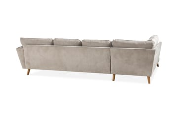Trend Lyx 4-istuttava Vasenkätinen U-muotoinen Sohva Divaanilla ja Divaanituolilla Kankaalla - Beige - Huonekalut - Sohva - Divaanisohva