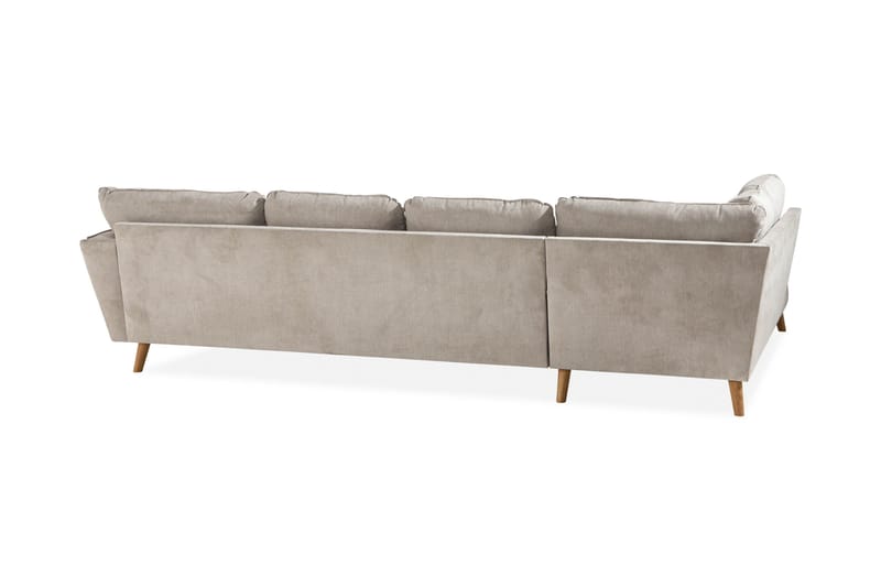 Trend Lyx 4-istuttava Vasenkätinen U-muotoinen Sohva Divaanilla ja Divaanituolilla Kankaalla - Beige - Huonekalut - Sohva - Divaanisohva