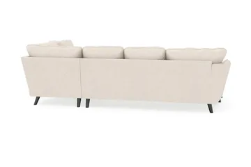 Trend Lyx 4-istuttava Vasenkätinen U-muotoinen Sohva Divaanilla ja Divaanituolilla Kankaalla - Beige - Huonekalut - Sohva - Divaanisohva
