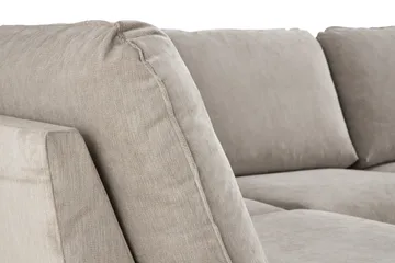 Trend Lyx 4-istuttava Vasenkätinen U-muotoinen Sohva Divaanilla ja Divaanituolilla Kankaalla - Beige - Huonekalut - Sohva - Divaanisohva
