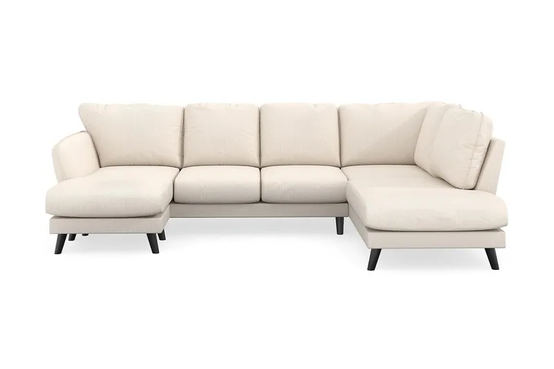Trend Lyx 4-istuttava Vasenkätinen U-muotoinen Sohva Divaanilla ja Divaanituolilla Manchester-kankaalla, Beige