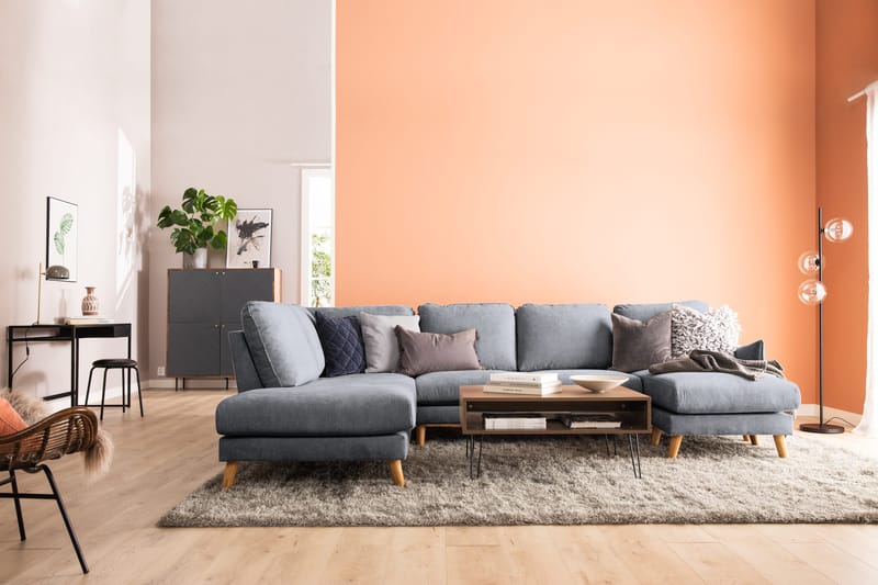 Trend Lyx U-sohva divaanilla Oikea - Tummanharmaa - Huonekalut - Sohva - Divaanisohva