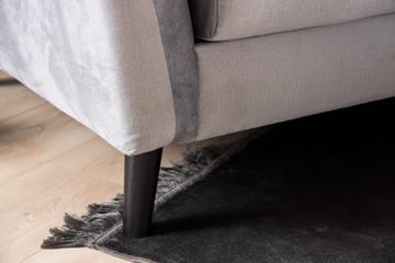 Trend Sohvaryhmä 3-istuttava + 2-istuttava Sohva + Nojatuoli + Rahi Sametilla - Vaaleanharmaa - Huonekalut - Sohva - Sohvaryhmä