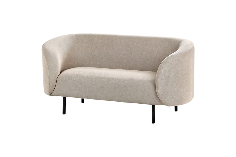 Tuka 2-istuttava sohva kangasta metallijaloilla - Beige|Harmaa|Musta - Huonekalut - Sohva - 2:n istuttava sohva