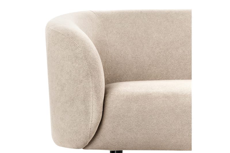 Tuka 2-istuttava sohva kangasta metallijaloilla - Beige|Harmaa|Musta - Huonekalut - Sohva - 2:n istuttava sohva
