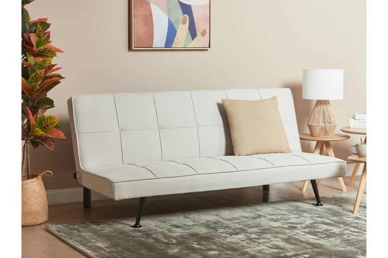 Tunni Vuodesohva 3-istuttava - Beige/Musta - Huonekalut - Sohva - Vuodesohva - 3 istuttava vuodesohva