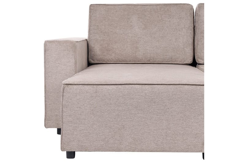 U-formad soffa Beliani Vatne Beige/svart Brown||Black - Huonekalut - Sohva - Sohvaryhmä