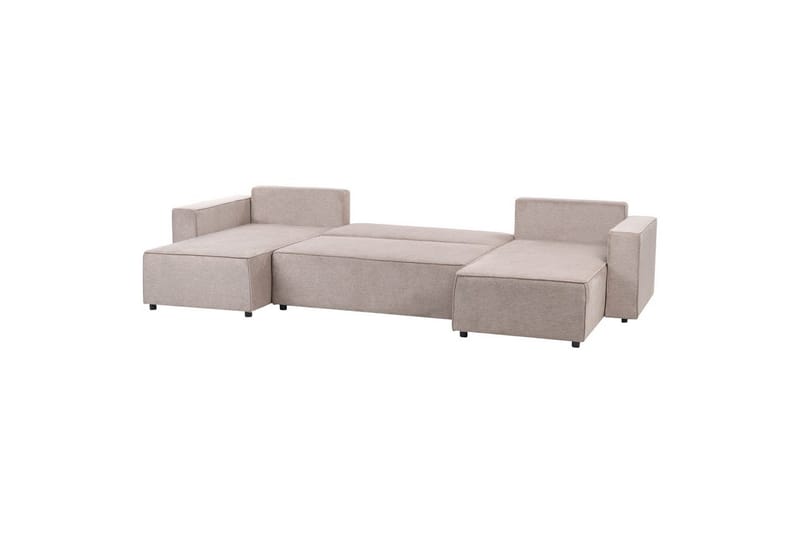 U-formad soffa Beliani Vatne Beige/svart Brown||Black - Huonekalut - Sohva - Sohvaryhmä