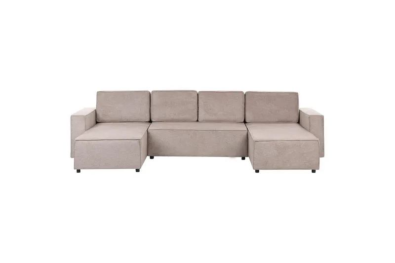 U-formad soffa Beliani Vatne Beige/svart Brown||Black, undefined
