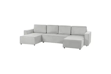 U-formad soffa Beliani Vatne Beige/svart Grey||Black - Huonekalut - Sohva - Sohvaryhmä