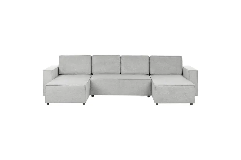 U-formad soffa Beliani Vatne Beige/svart Grey||Black - Huonekalut - Sohva - Sohvaryhmä