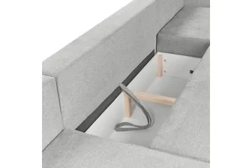 U-formad soffa Beliani Vatne Beige/svart Grey||Black - Huonekalut - Sohva - Sohvaryhmä