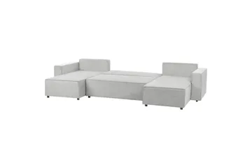 U-formad soffa Beliani Vatne Beige/svart Grey||Black - Huonekalut - Sohva - Sohvaryhmä