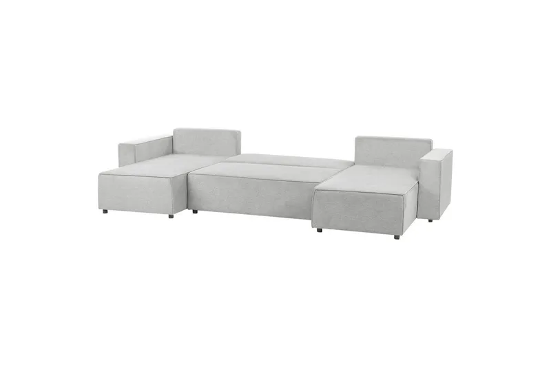 U-formad soffa Beliani Vatne Beige/svart Grey||Black - Huonekalut - Sohva - Sohvaryhmä