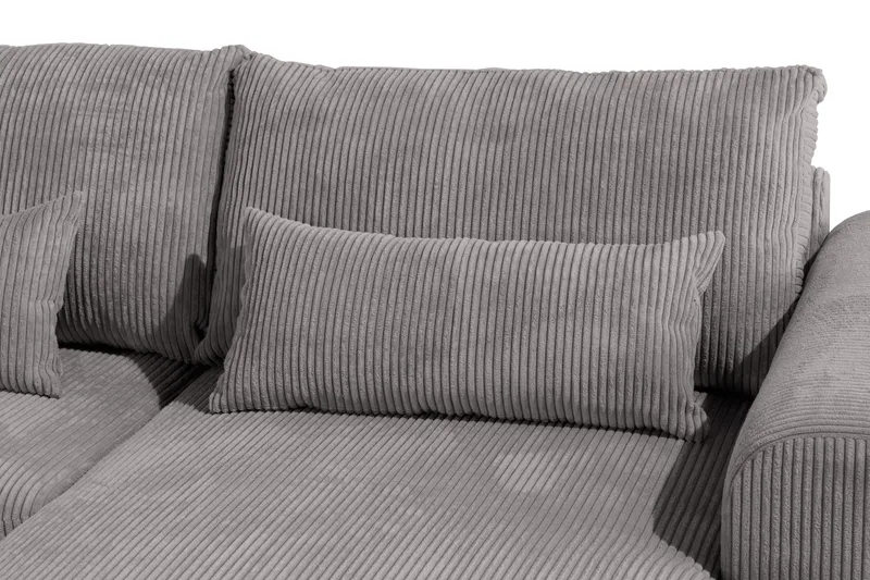 Copenhagen 5-istuttava Oikeakätinen U-muotoinen Large Sohva Divaanilla ja Divaanituolilla Manchester-kankaalla - Tummanharmaa - Huonekalut - Sohva - U-Sohva