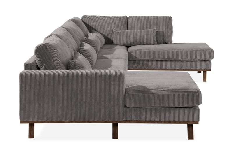 Copenhagen 5-istuttava Oikeakätinen U-muotoinen Large Sohva Divaanilla ja Divaanituolilla Manchester-kankaalla - Tummanharmaa - Huonekalut - Sohva - U-Sohva