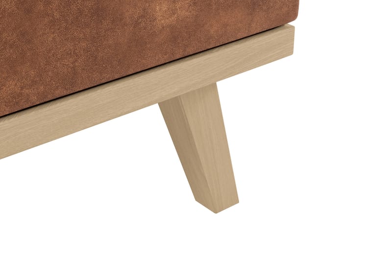 Copenhagen 5-istuttava Oikeakätinen U-muotoinen Sohva Divaanilla ja Divaanituolilla Keinonahkalla - Ruskea - Huonekalut - Sohva - U-Sohva