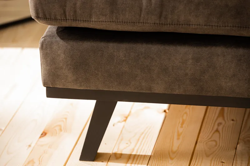 Copenhagen 5-istuttava Oikeakätinen U-muotoinen Sohva Divaanilla ja Divaanituolilla Keinonahkalla - Tummanharmaa - Huonekalut - Sohva - U-Sohva