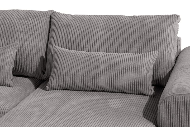 Copenhagen 5-istuttava Oikeakätinen U-muotoinen Sohva Divaanilla ja Divaanituolilla Manchester-kankaalla - Tummanharmaa - Huonekalut - Sohva - U-Sohva