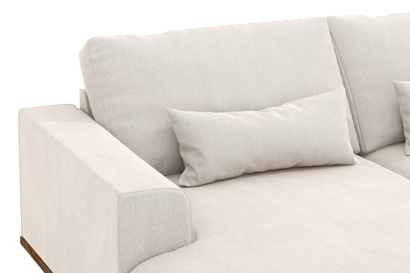 Copenhagen 5-istuttava Oikeakätinen U-muotoinen Sohva Divaanilla ja Divaanituolilla Sametilla - Kermanvalkoinen - Huonekalut - Sohva - U-Sohva