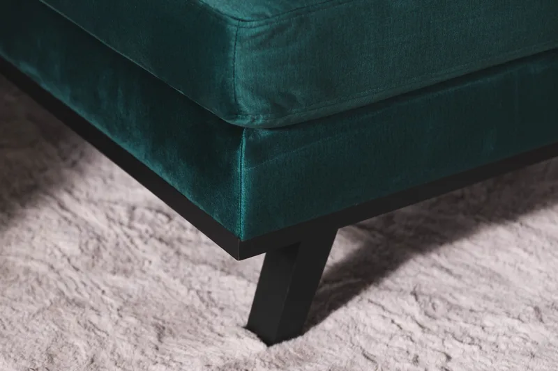 Copenhagen 5-istuttava Oikeakätinen U-muotoinen Sohva Divaanilla ja Divaanituolilla Sametilla - Vihreä - Huonekalut - Sohva - U-Sohva