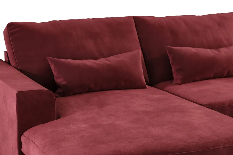 Copenhagen 5-istuttava Oikeakätinen U-muotoinen Sohva Divaanilla ja Divaanituolilla Sametilla - Violetti - Huonekalut - Sohva - U-Sohva